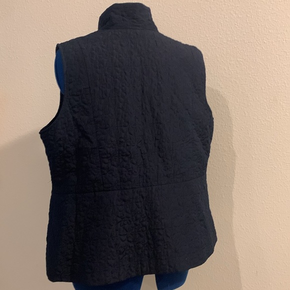 Roz & Ali Vest full front zipper very dark blue 2x - Picture 4 of 14